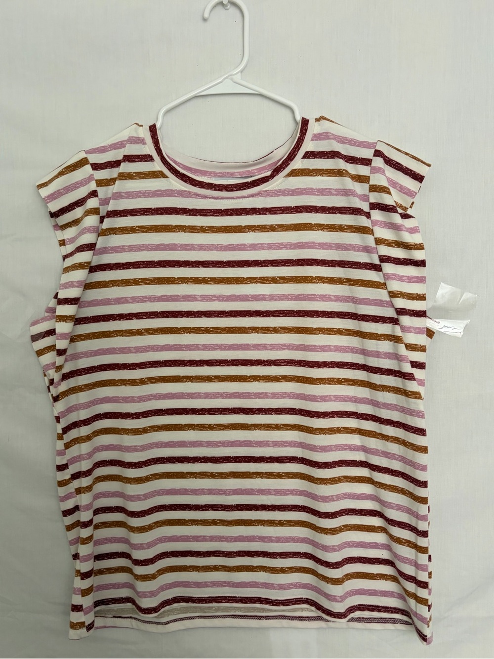 Notations Women’s Striped Cap Sleeve Top Size XL NWT (A840)